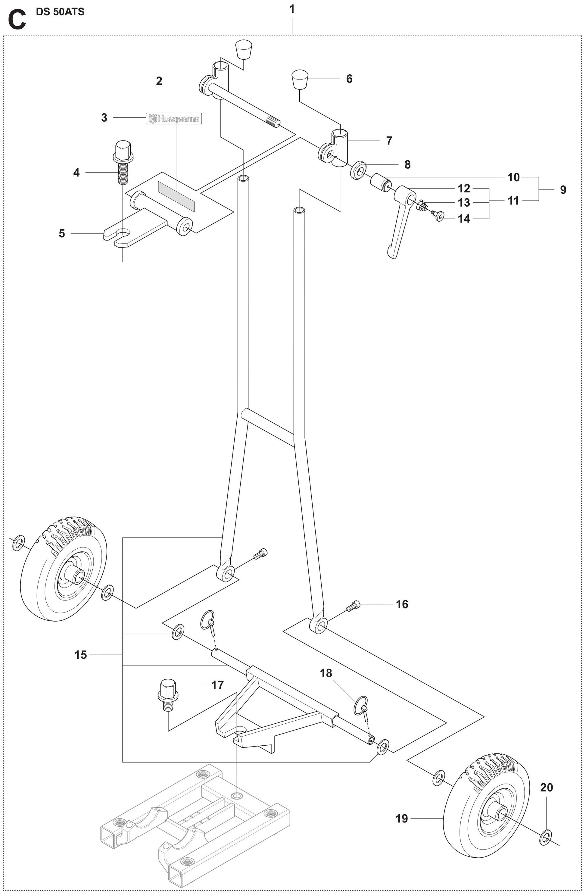 DS 50ATS Back Support Assembly Parts