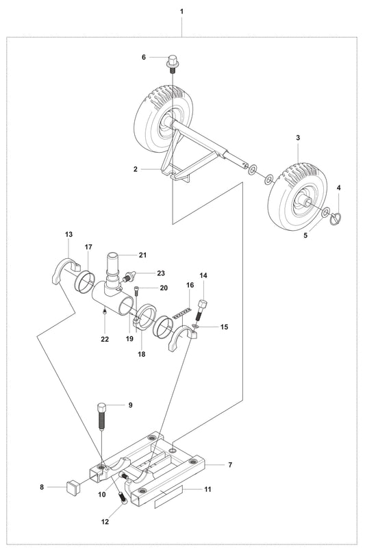 DS 50ATS Base Plate Assembly Parts by Husqvarna
