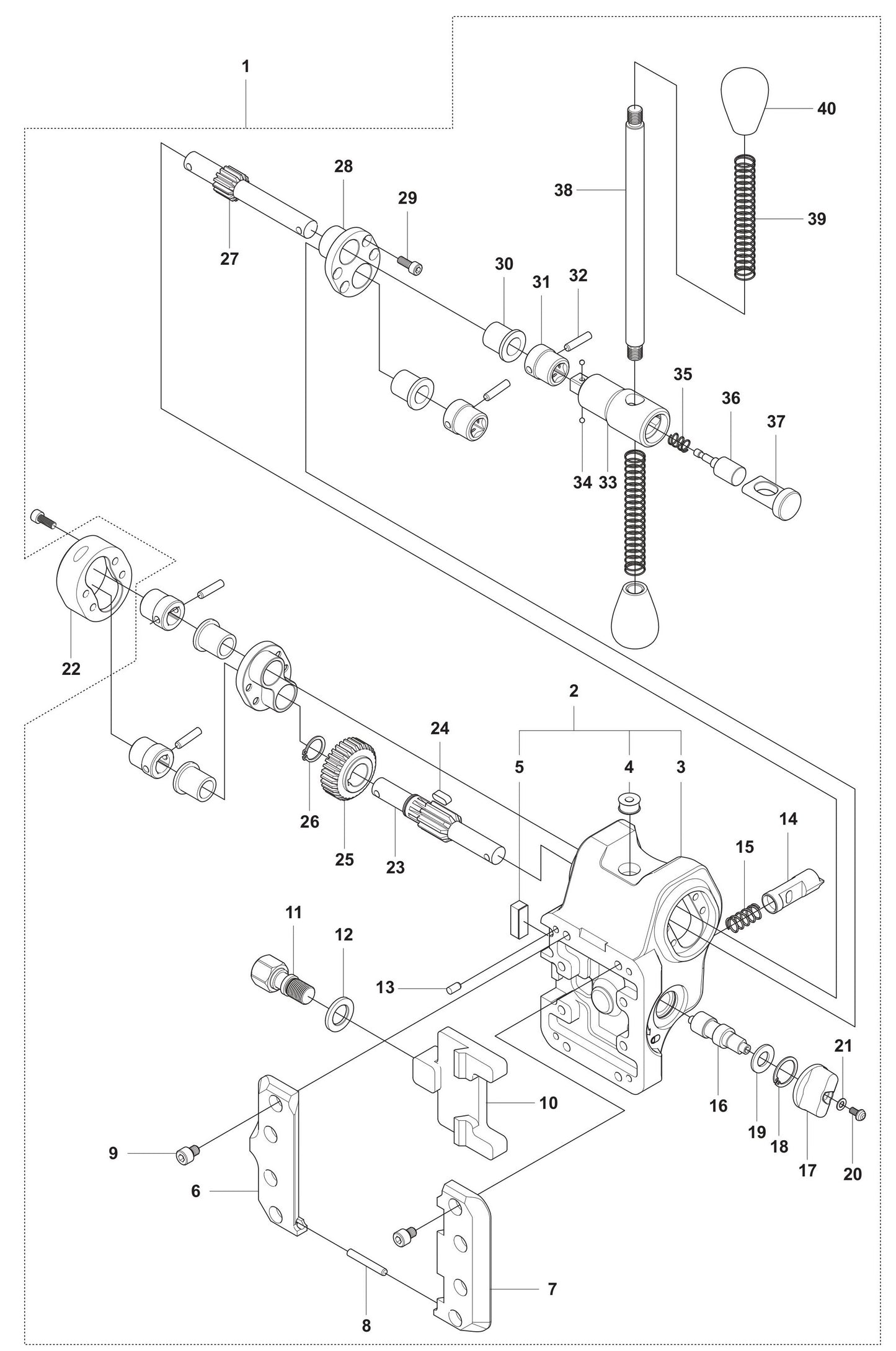 DS 50ATS Carriage Assembly Parts by Husqvarna