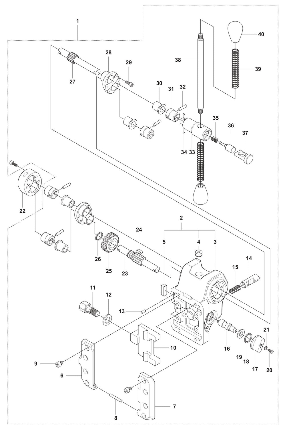 DS 50ATS Carriage Assembly Parts by Husqvarna