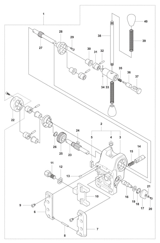 DS 50AT Carriage Assembly Parts by Husqvarna