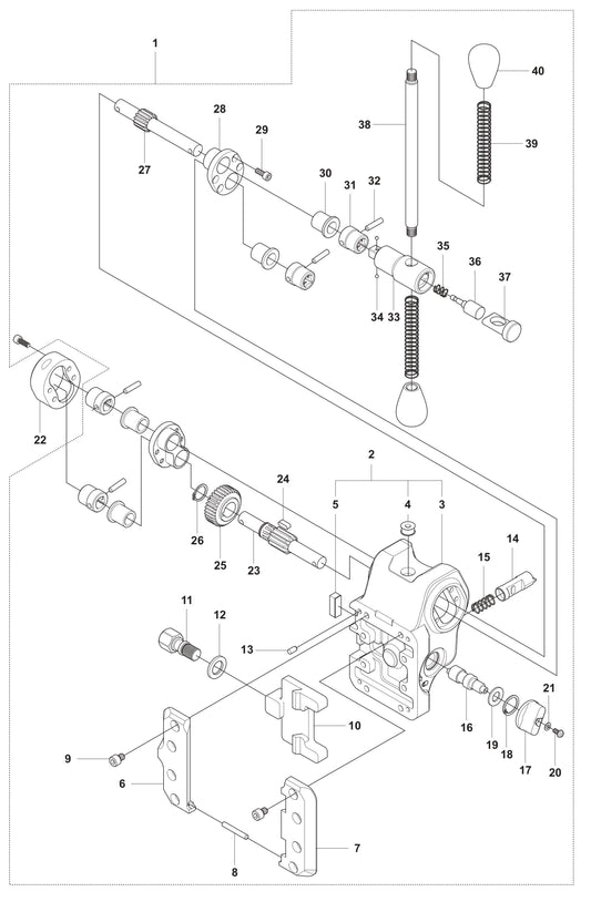 DS 50 Basic Carriage Assembly Parts by Husqvarna
