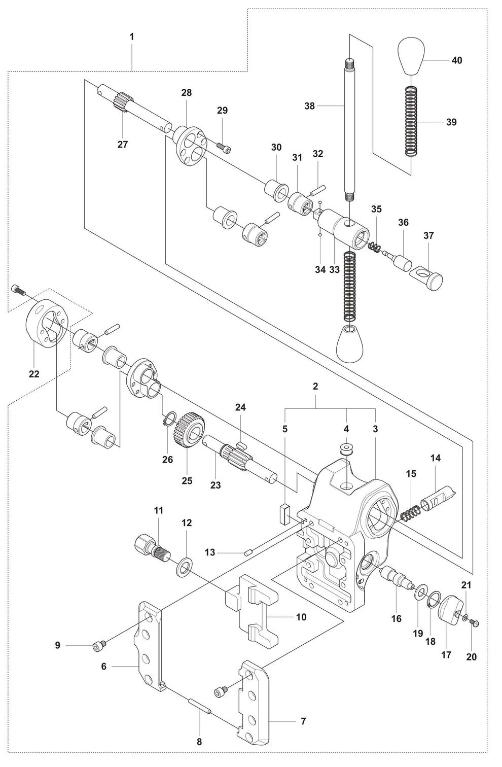 DS 50 Basic Carriage Assembly Parts by Husqvarna
