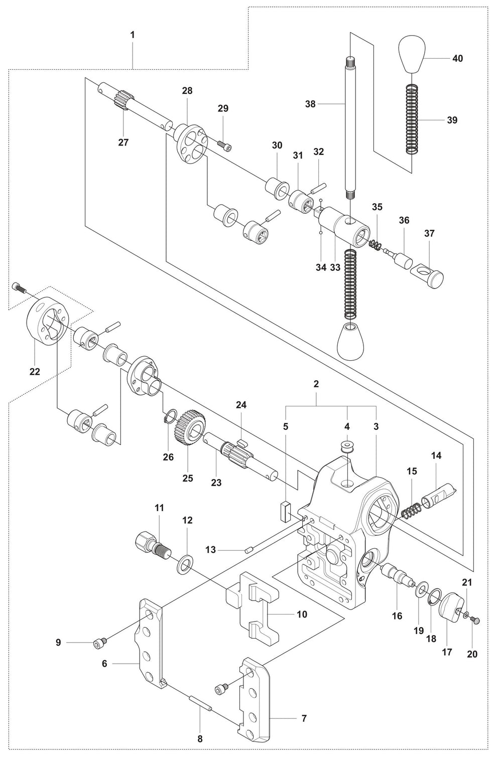 DS 50 Combi Carriage Assembly Parts by Husqvarna