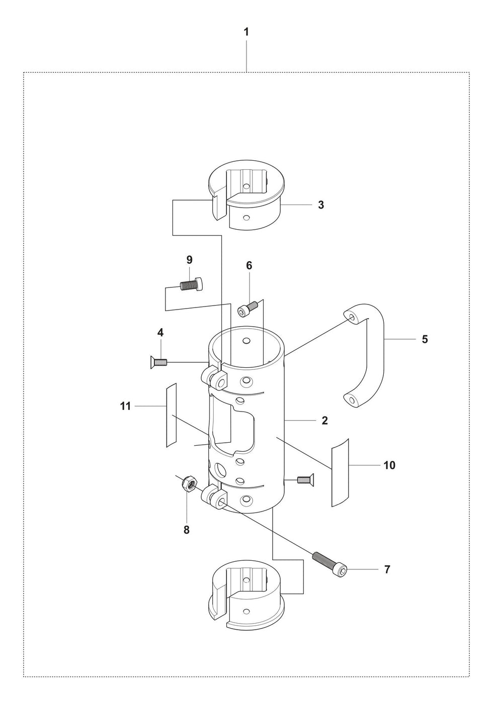 DS 50 Combi Shredder Case/Carriage Assembly Parts by Husqvarna