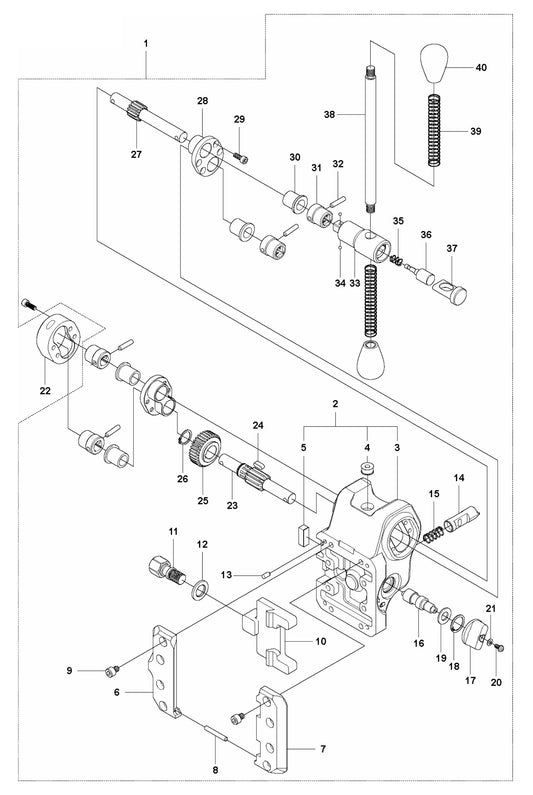 DS 50 Gyro Carriage Assembly-1 Parts by Husqvarna