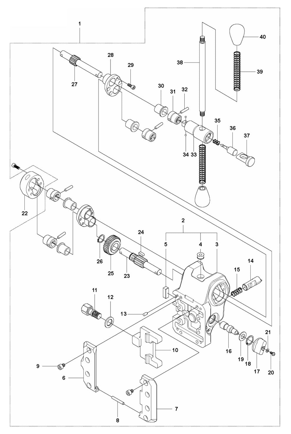 DS 50 Gyro Carriage Assembly-1 Parts by Husqvarna