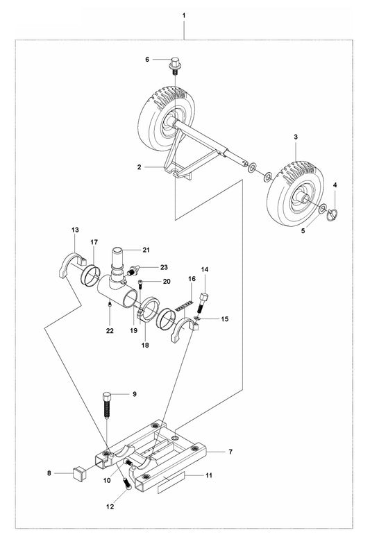 DS 50 Gyro Base Plate Assembly-2 Parts by Husqvarna