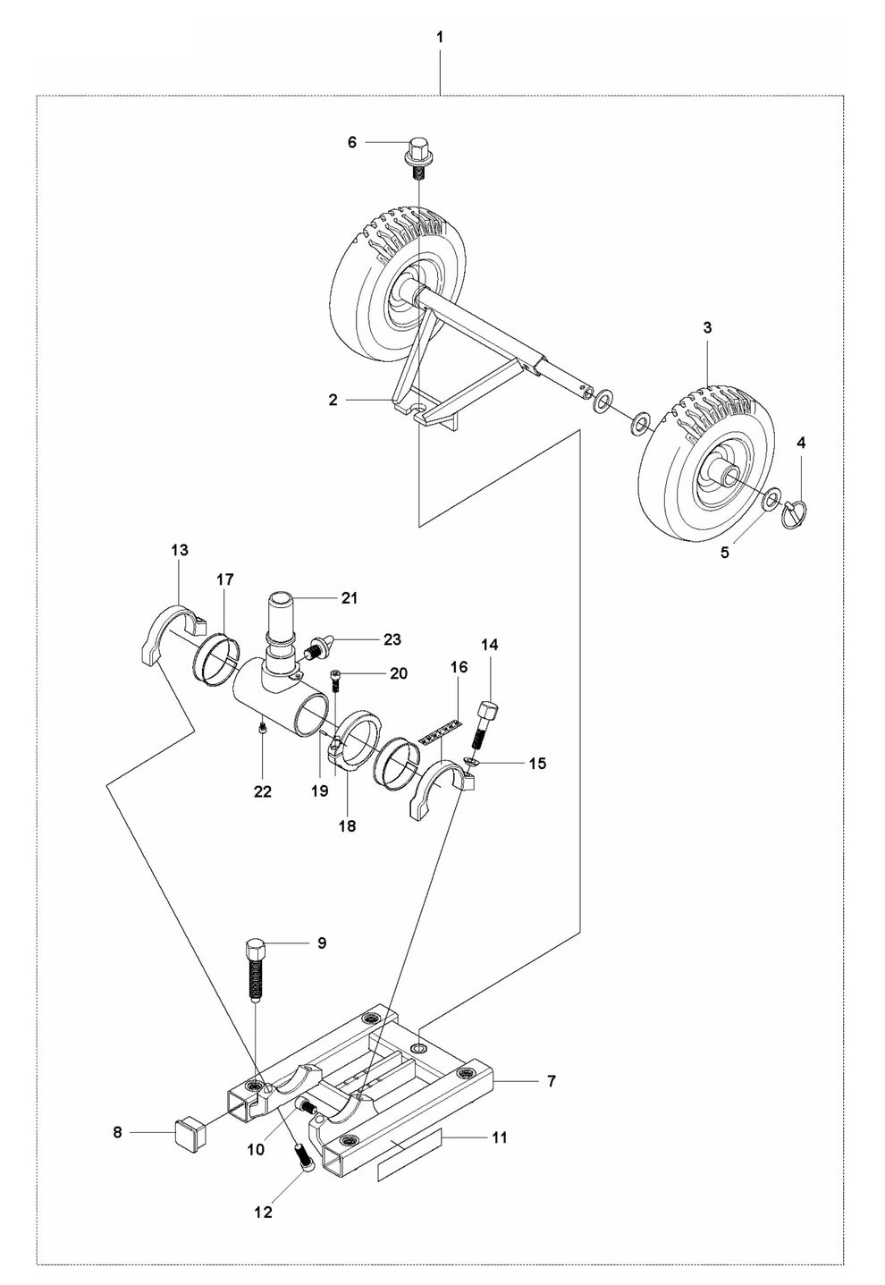 DS 50 Gyro Base Plate Assembly-2 Parts by Husqvarna