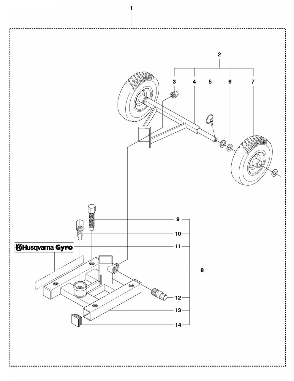 DS 50 Gyro Base Plate Assembly-1 Parts by Husqvarna