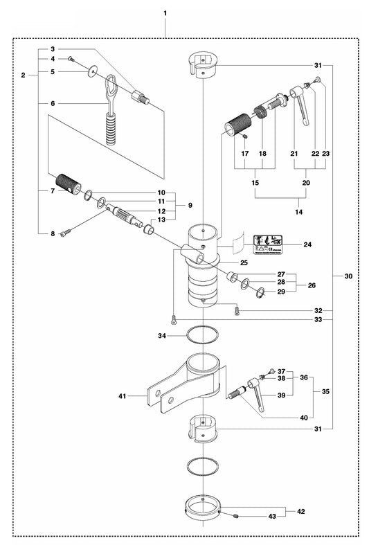 DS 50 Gyro Unit 1 Assembly Parts by Husqvarna