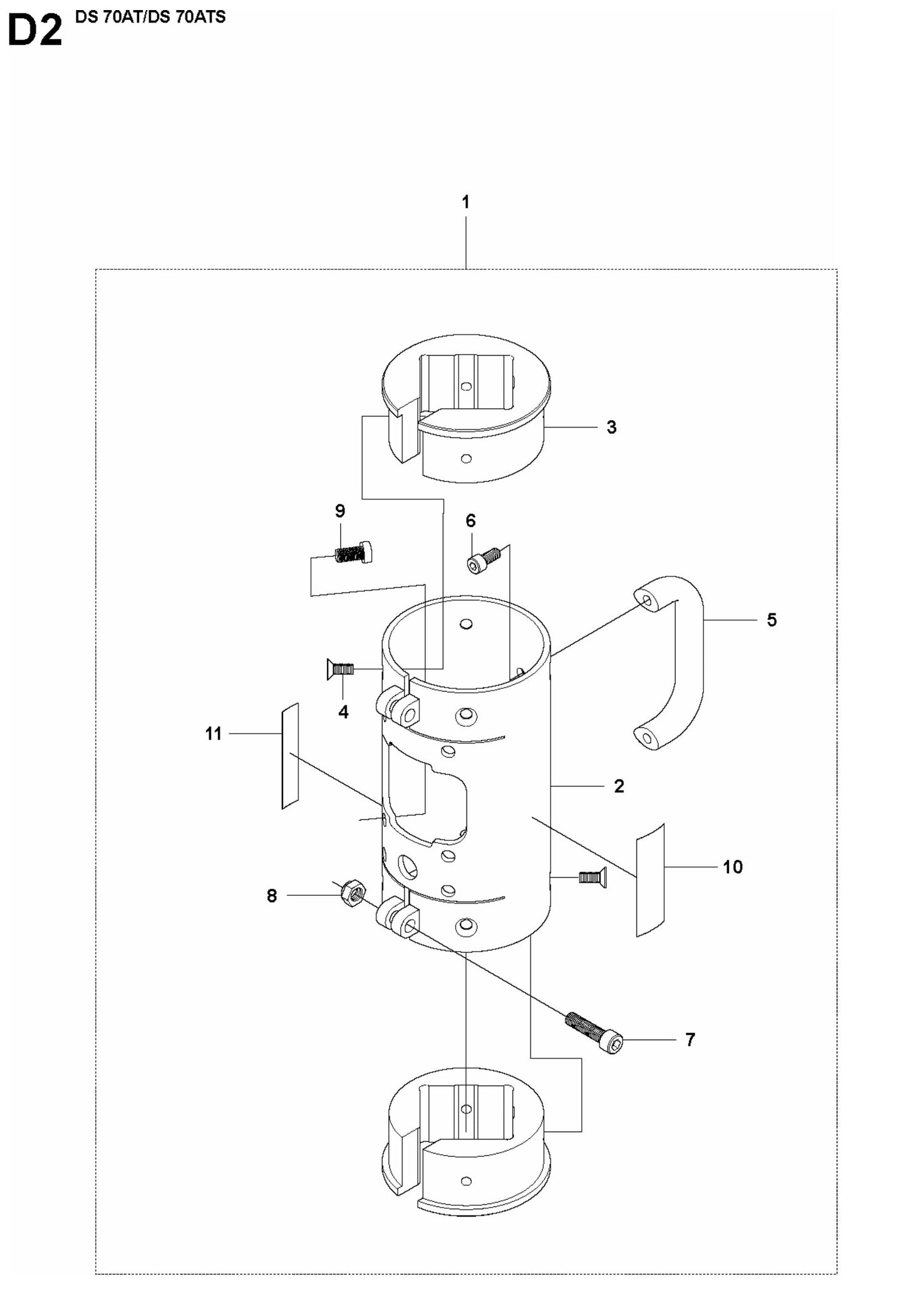 DS 70ATS Shredder Case Assembly Parts