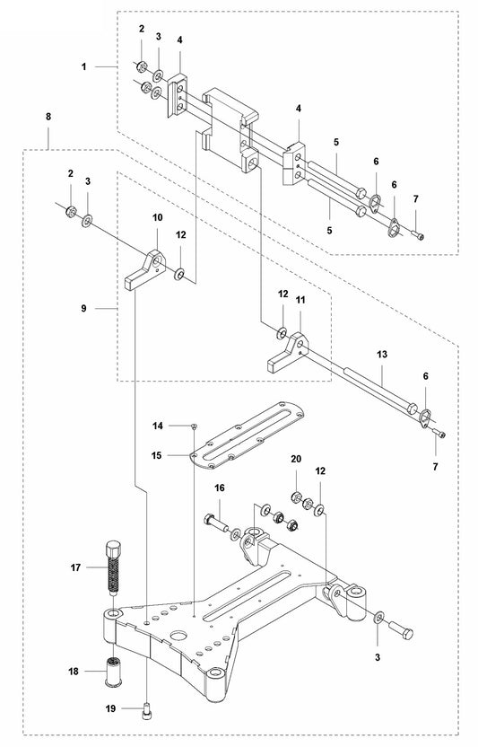 DS 900 Anchor Base Assembly Parts by Husqvarna