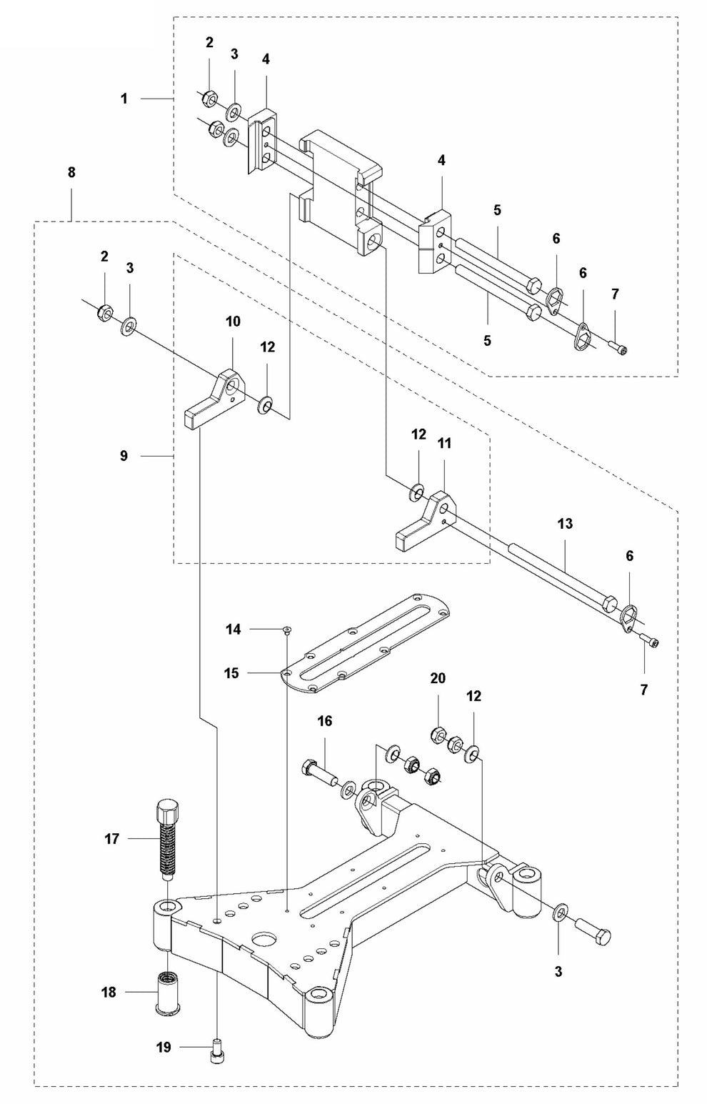 DS 900 Anchor Base Assembly Parts by Husqvarna