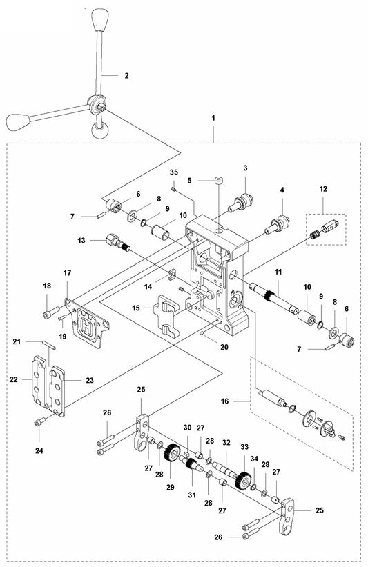 DS 900 Carriage Assembly Parts by Husqvarna