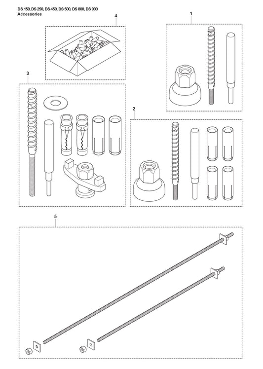 DS 150,DS 250,DS 450,DS 500,DS 800, DS 900 Accessories Parts for DS 500 By Husqvarna