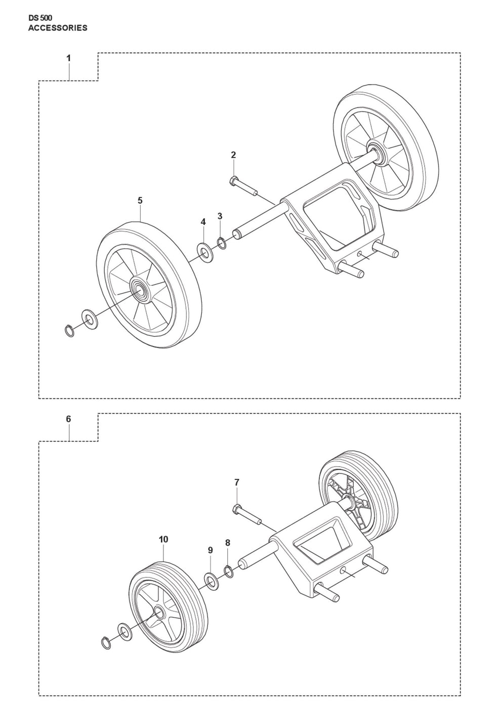 Accessories Parts for DS 500 By Husqvarna