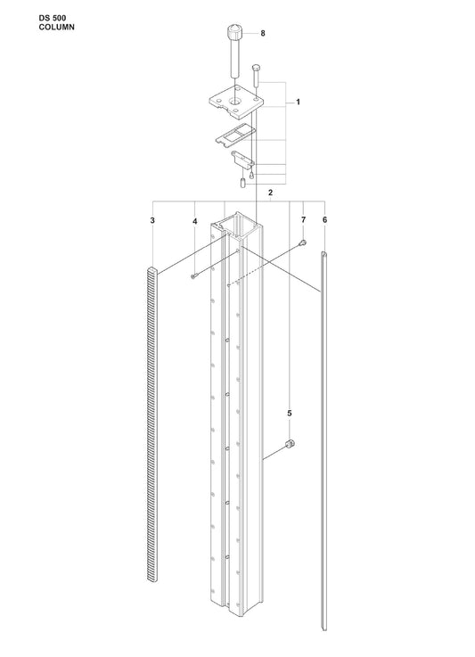 Column Parts for DS 500 By Husqvarna