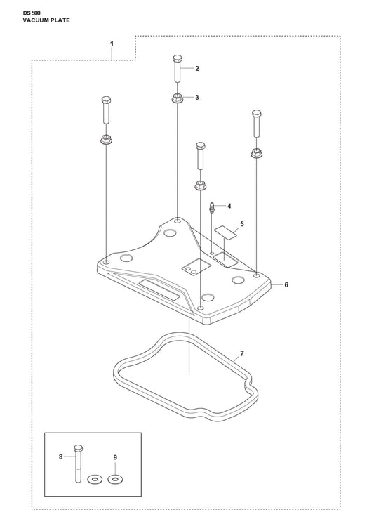 Vacuum Plate Parts for DS 500 By Husqvarna