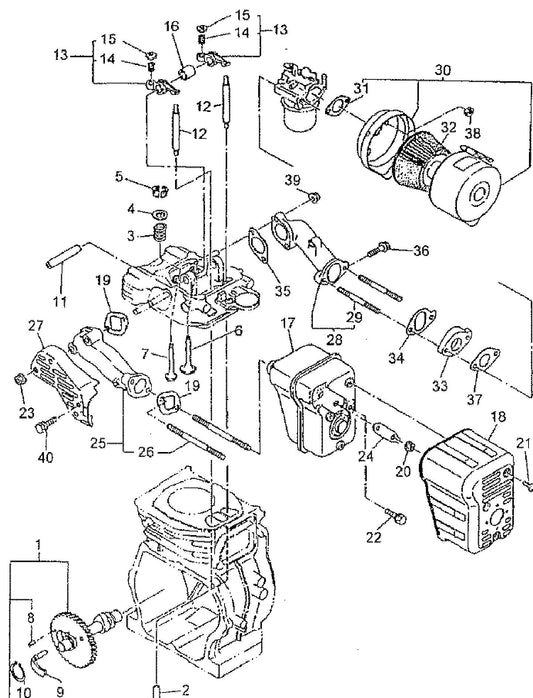 Camshaft Assembly Parts For MAC6000 Air Compressor By Makita