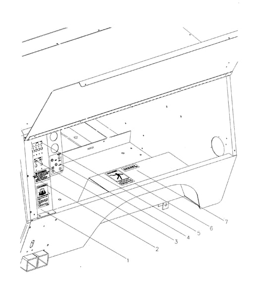 Maxi-Lite Laydown 6-8KW-Decal Placement 4 Parts By Allmand