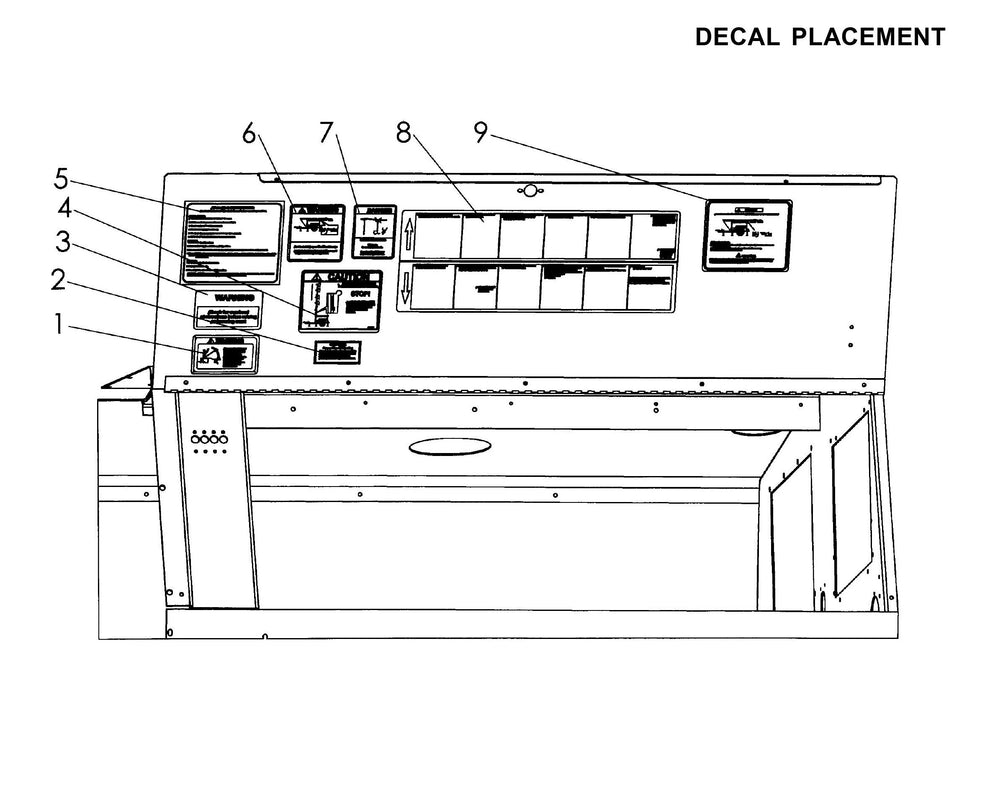 Maxi-Lite Laydown 15-20KW-Decal Placement 5 Parts By Allmand