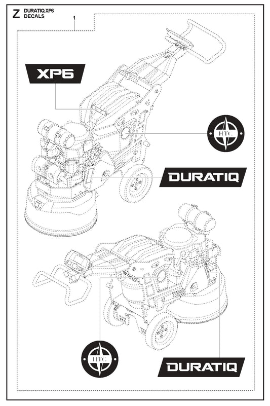 Decals Parts For HTC XP6 By Husqvarna