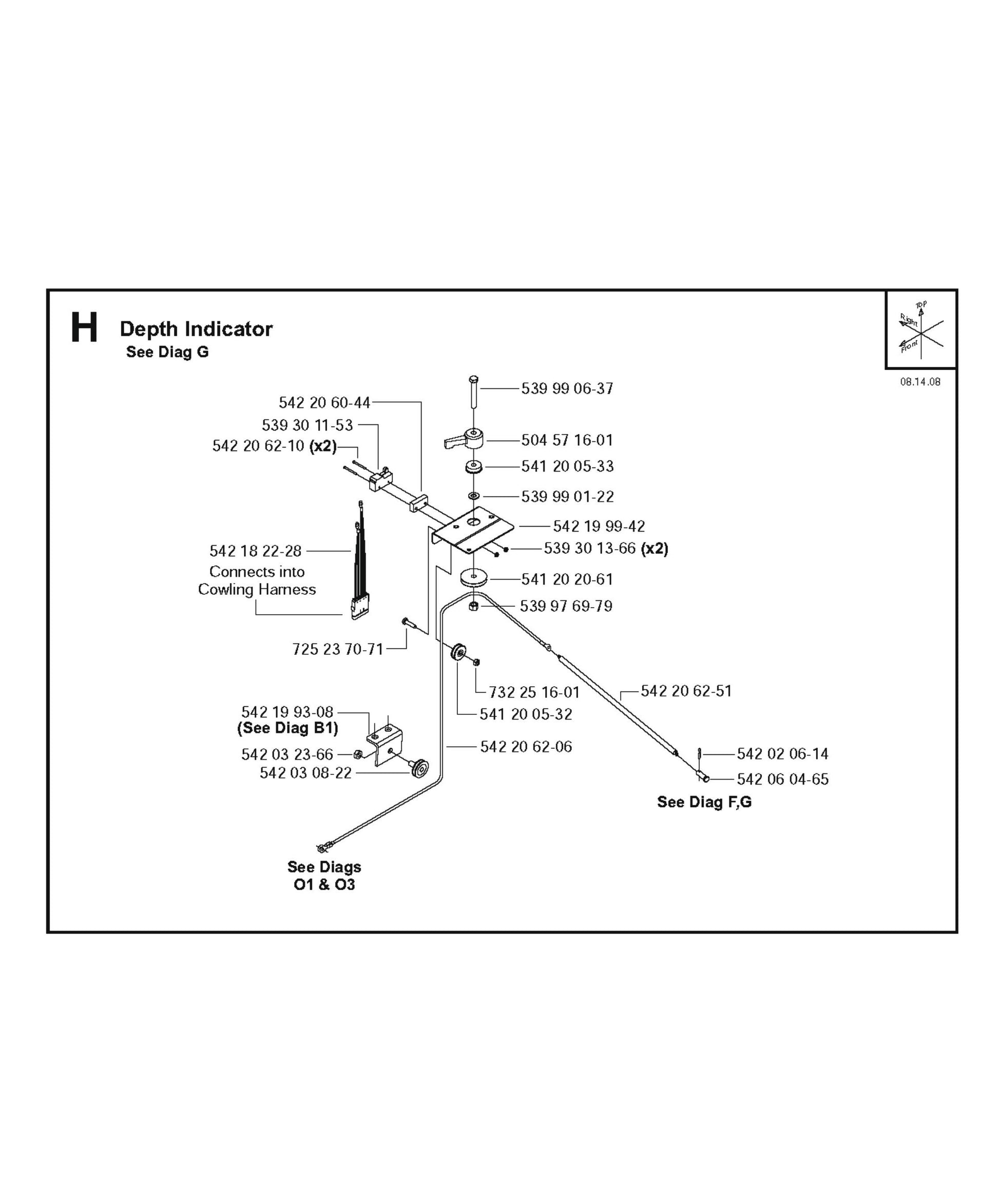 Depth Indicator Parts for FS4800 D By Husqvarna
