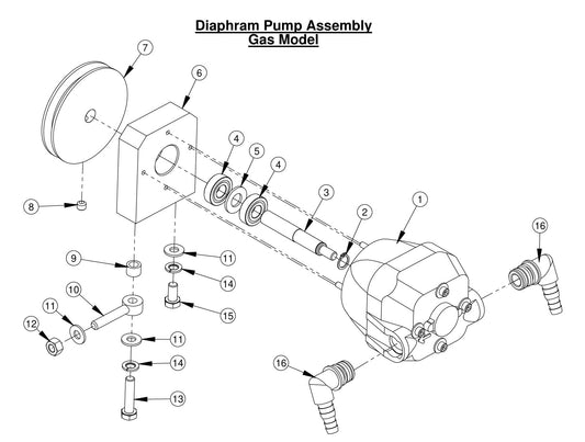 CC500MXL2 Diaphram Pump Assembly Gas Model