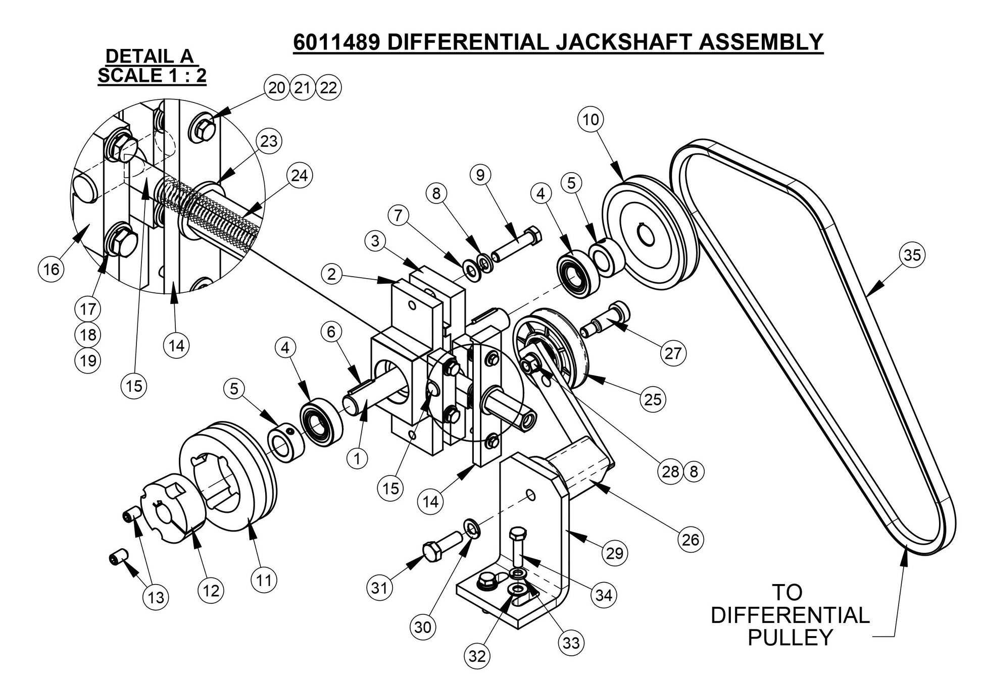 CC4120 /30EXL-3 Differential Jackshaft Assembly
