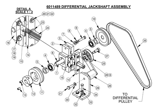 CC4120 /30EXL-3 Differential Jackshaft Assembly