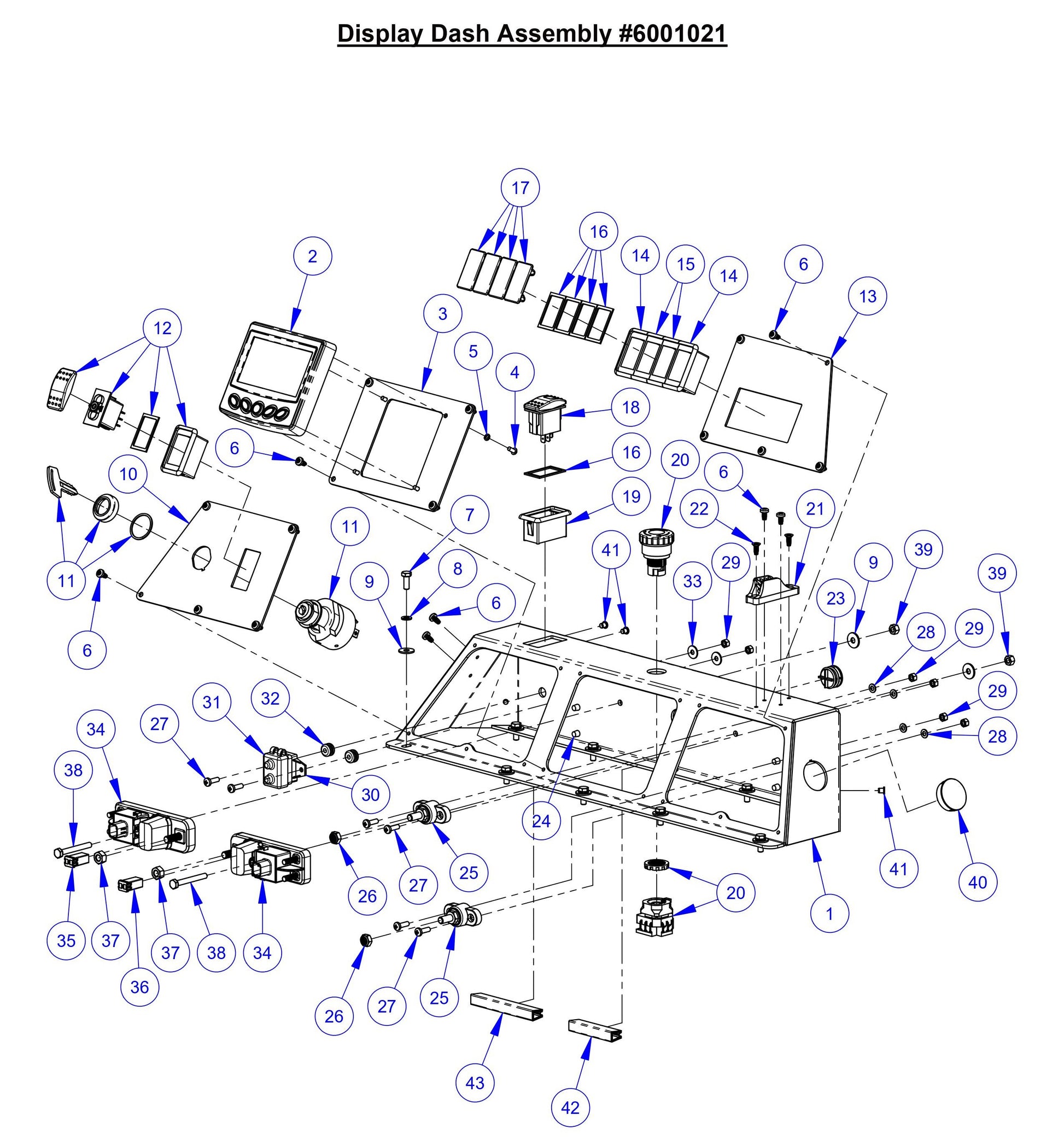 CC5049 Display Dash Assembly