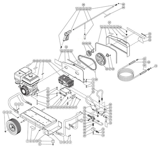 CW-4004-4MGH, CW-4004-4MGR (sn:10552632-99999999) Frame Assembly Parts By MI-T-M