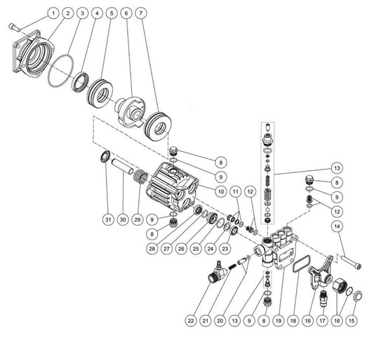 CM-2600-0MLB, CM-2600-0MLB-C Motor/Pump Assembly Parts by MiTM