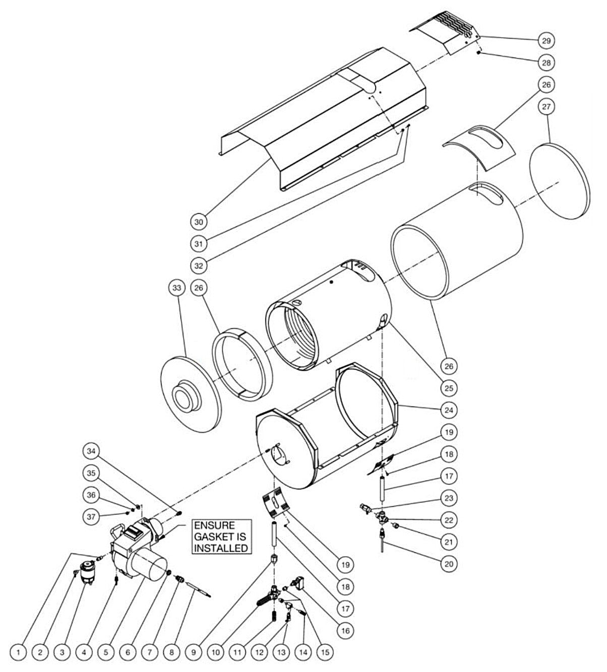 HVS-4005-0B7G Heat Exchanger Assembly Parts by Mi-T-M