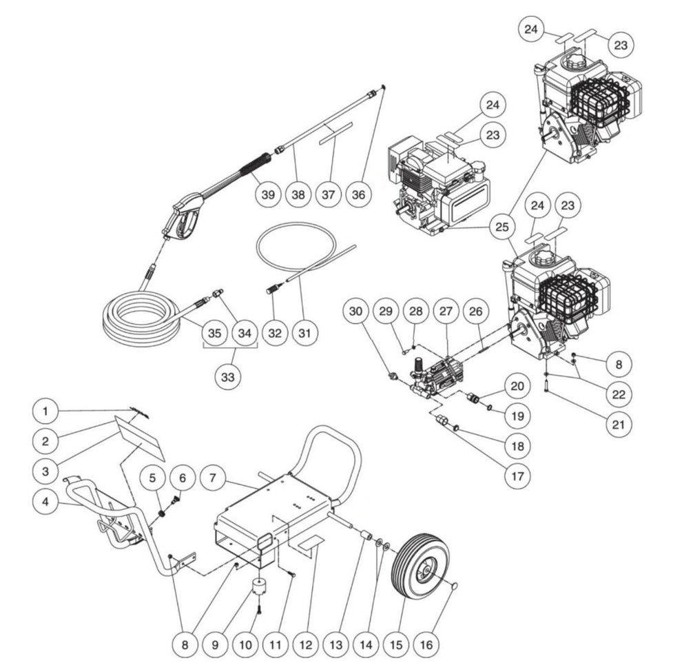 WP-2400-3MBB (sn:0-10079329), (sn:10079330-99999999), WP-2400-3MIB (sn:10079330-10147415), (sn:10147415-99999999) Frame Assembly Parts by MiTM