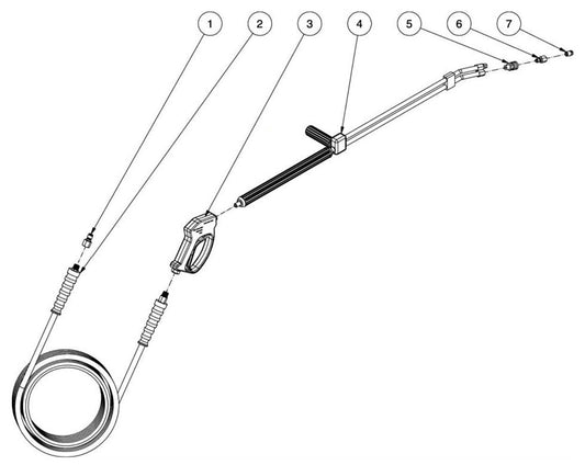 HEG-0210-0E9G, HEG-2010-0E3G/0E4G/0E5G, HEG-3008-0E3G/0E4G/0E5G/0E9G Gun/Wand/Hose Assembly Parts By MiTM