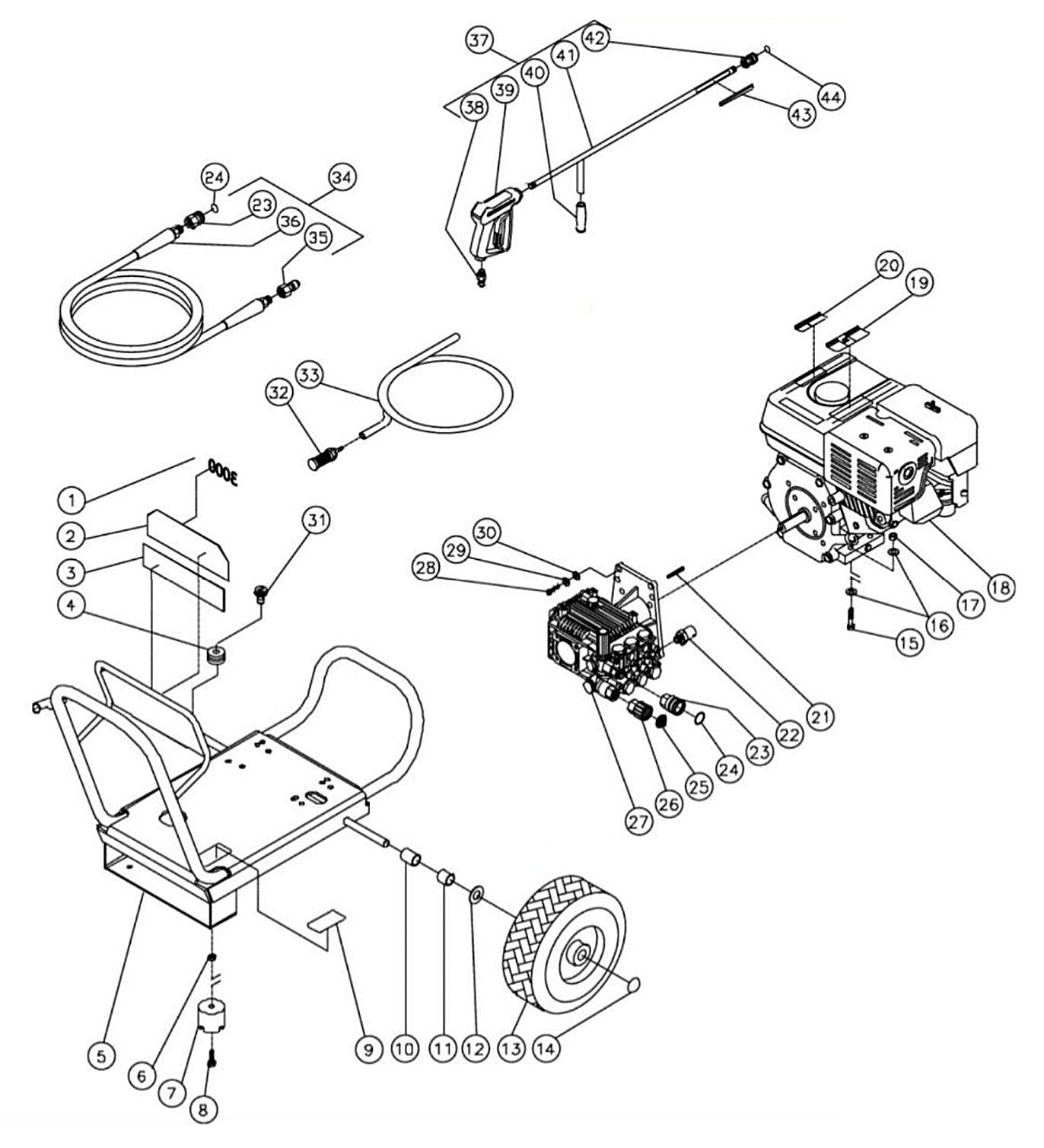 JP-3003-0MRB (sn:10070001-10173072) Frame Assembly Parts by MI-T-M