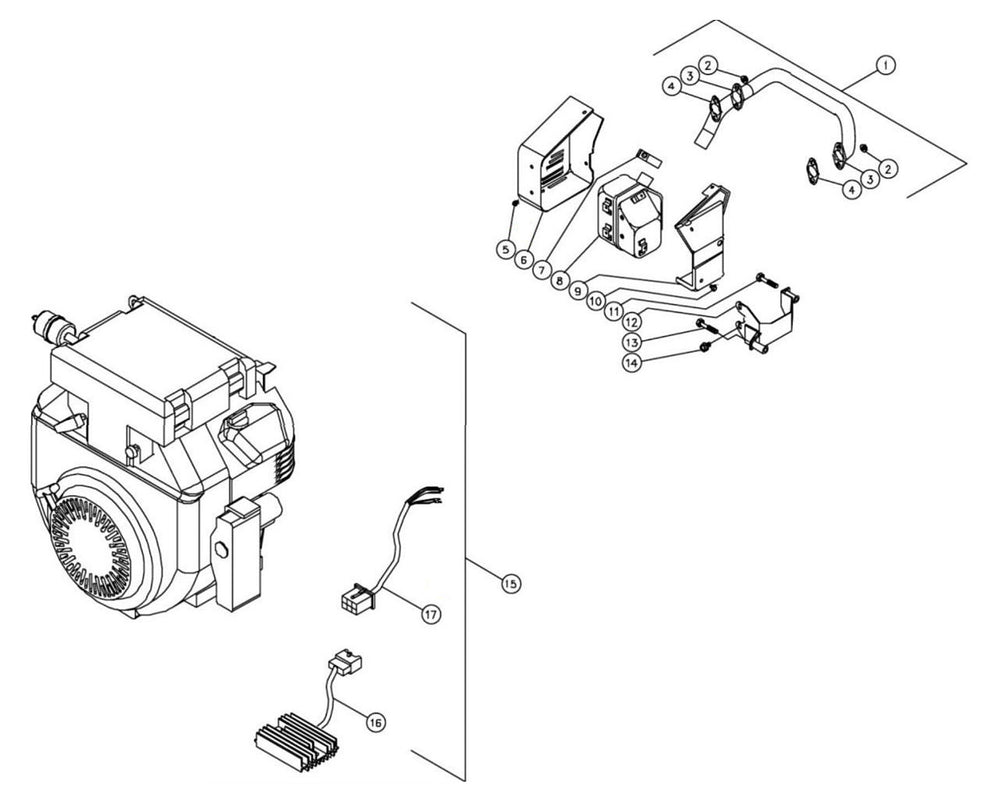 HSD-3505-0MGH Exploded Engine Assembly Parts By MiTM