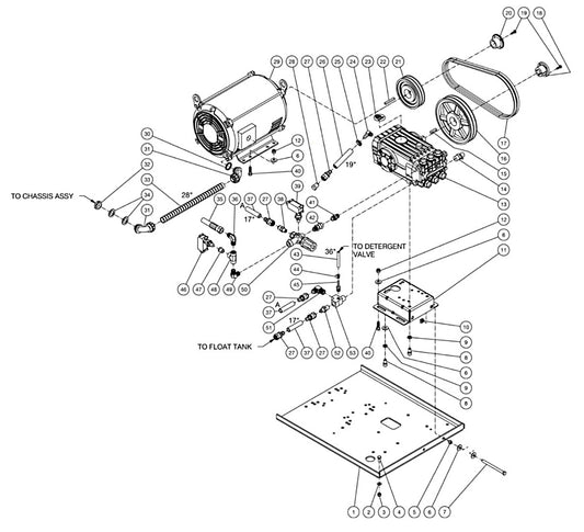 HHS-1003-2E1G, HHS-2004/3004-2E2A/2E2G/2E3G/2E4G/2E5G/2E8G/2E9G, HHS-3005-2E3G/2E4G/2E5G/2E8G/2E9G (sn:0-15152417) Motor/Pump Assembly Parts By MiTM
