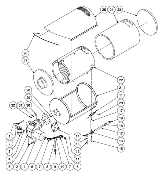 HHS-1002-1E1A/1E1G, HHS-1003-1E1A/1E1G, HHS-1502-1E1A/1E1G, HHS-2004-0E2A/0E2G/0E3A/0E3G/0E4A/0E4G/0E8A/0E8G/0E9A/0E9G, HHS-2004/3004/3005-1E2A/1E2G/1E3A/1E3G/1E4A/1E4G/1E5A/1E5G/1E8A/1E8G/1E9A/1E9G Heat Exchanger Assembly Parts By MiTM