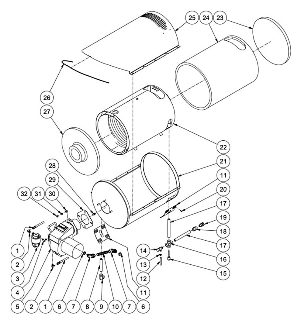 HHS-1002-1E1A/1E1G, HHS-1003-1E1A/1E1G, HHS-1502-1E1A/1E1G, HHS-2004-0E2A/0E2G/0E3A/0E3G/0E4A/0E4G/0E8A/0E8G/0E9A/0E9G, HHS-2004/3004/3005-1E2A/1E2G/1E3A/1E3G/1E4A/1E4G/1E5A/1E5G/1E8A/1E8G/1E9A/1E9G Heat Exchanger Assembly Parts By MiTM