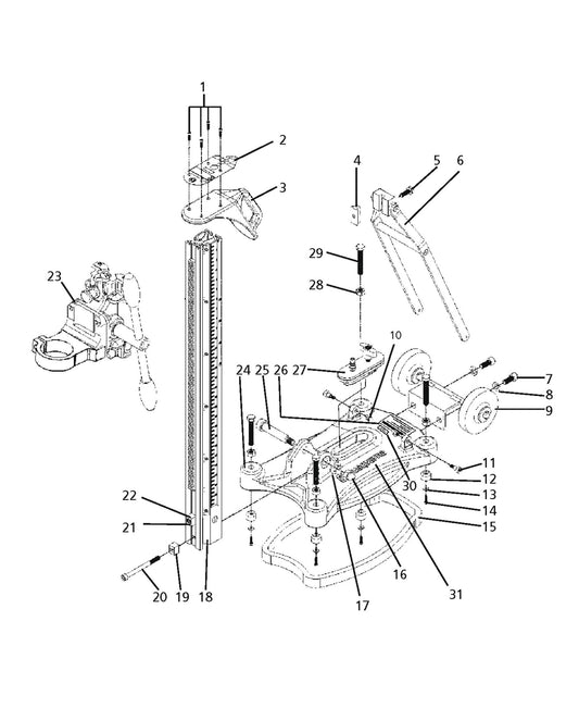 Drill Stand Parts for DS 160 By Husqvarna