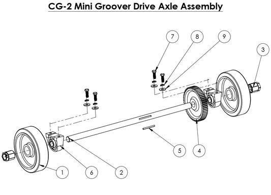 CG-2 (Electric) Mini Groover Drive Axle Assembly