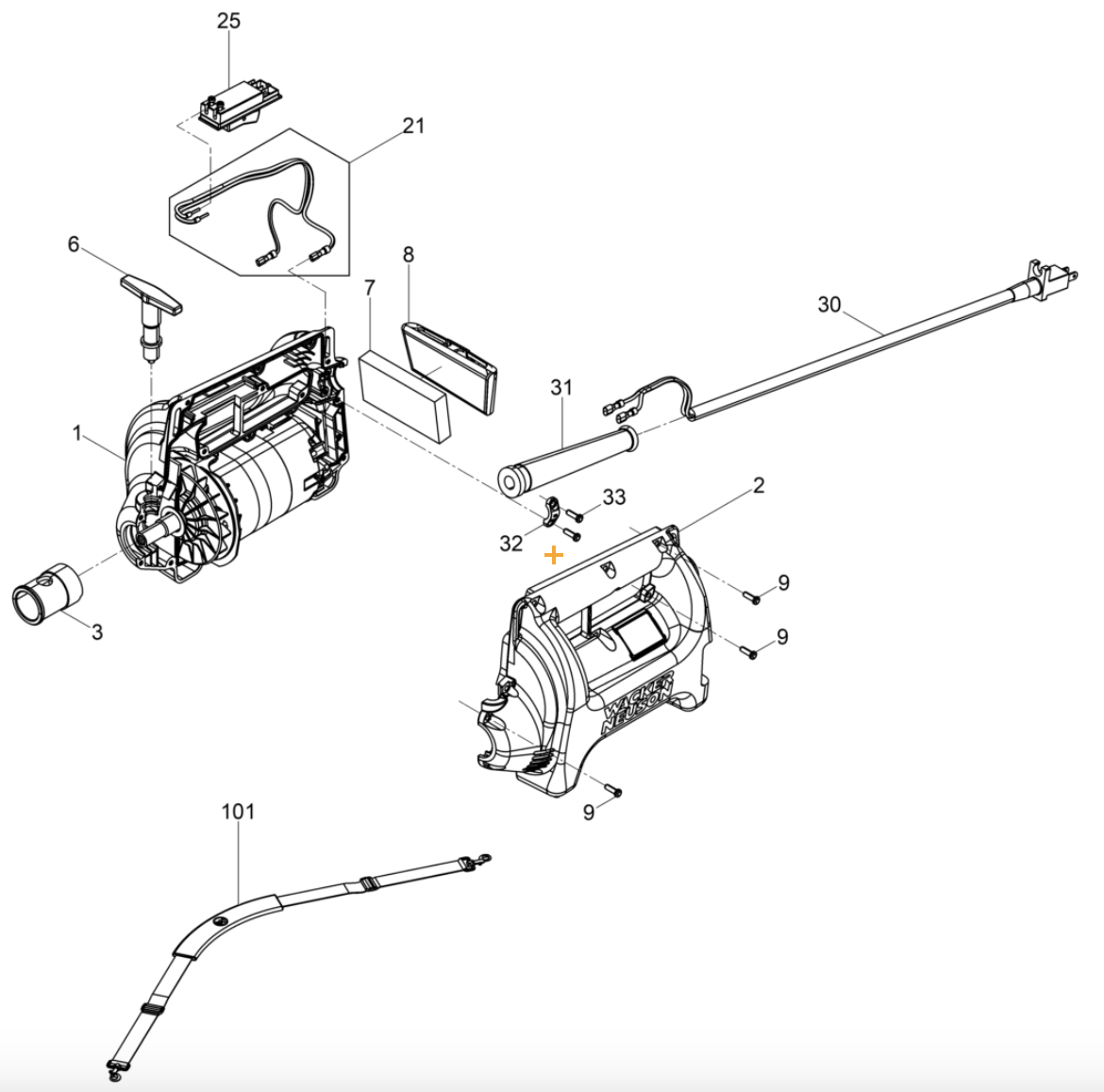 Drive Engine Assembly Parts for M2500 150V Concrete Vibrators