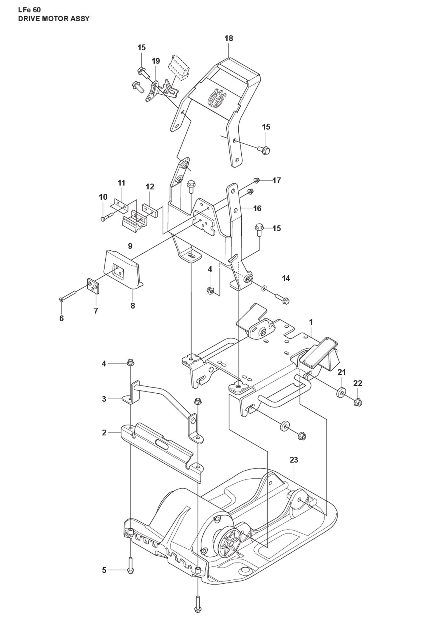 Drive Motor Assy Parts For LFe 60 By Husqvarna