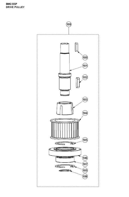 Drive Pulley Parts for BMG555 P By Husqvarna
