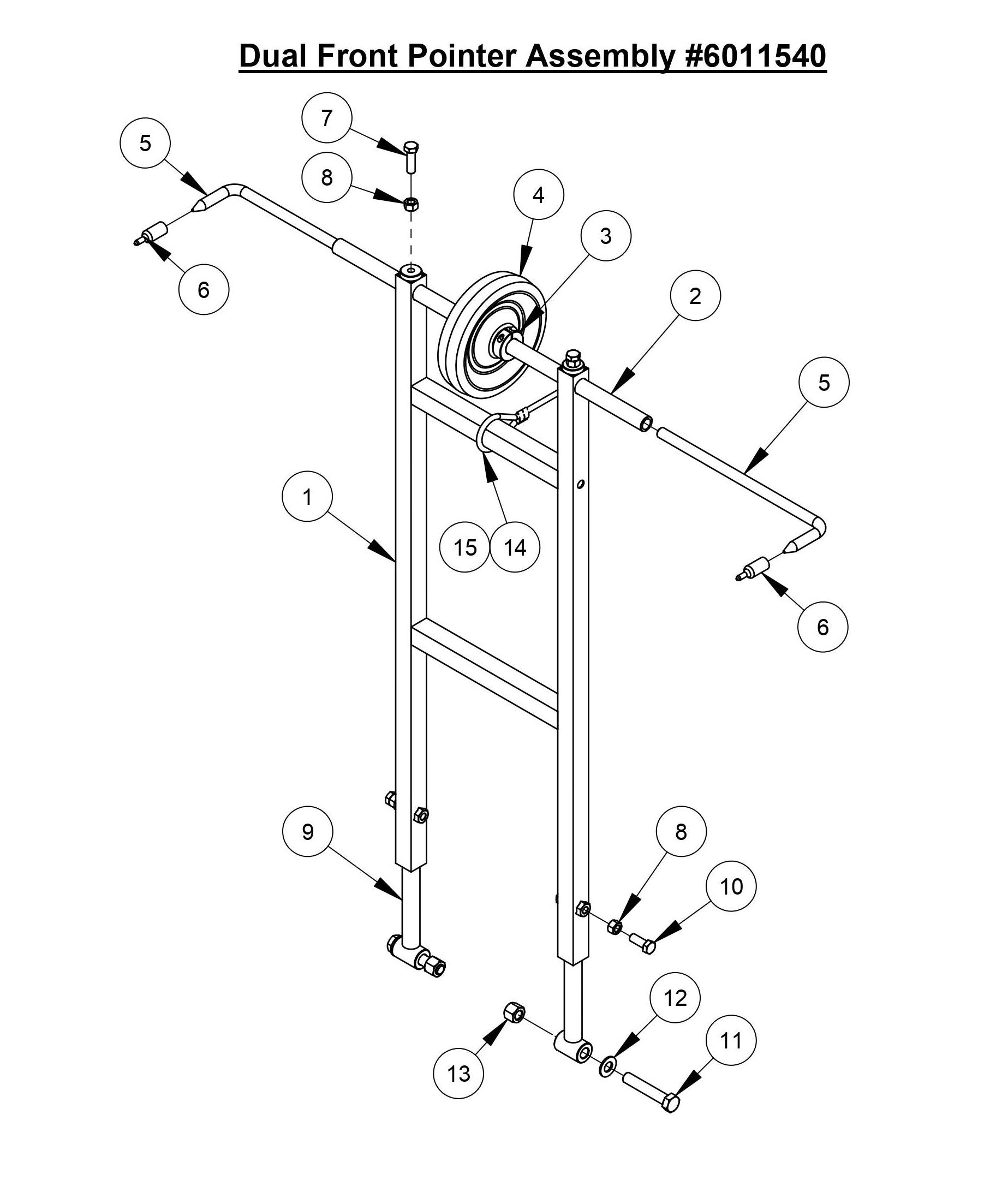 CC3700E Dual Front Pointer Assembly