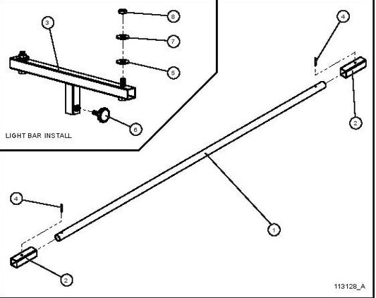 PORT-A-LITE Dual Lamp LED Inner Mast Assembly Group parts by allmand