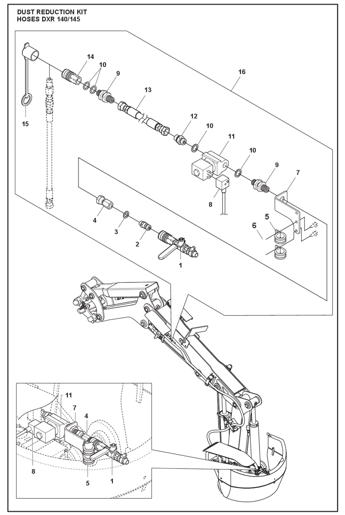 Dust Reduction Kit Parts for DXR 140 By Husqvarna